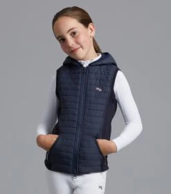 Mini Lamera Girl's Hybrid Riding Gilet 20 Mini Lamera Girl's Hybrid Riding Gilet -Premier Equine lamera kids gilet navy 1