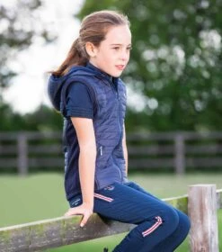 Mini Lamera Girl's Hybrid Riding Gilet 21 Mini Lamera Girl's Hybrid Riding Gilet -Premier Equine lamera kids gilet navy 2