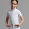 Maria Girls Diamanté Show Shirt 2 Maria Girls Diamanté Show Shirt -Premier Equine maria kids competition shirt white 1