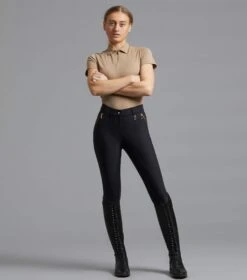 Milliania Ladies Full Seat Gel Riding Breeches -Premier Equine milliania ladies breeches black 1