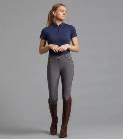 Milliania Ladies Full Seat Gel Riding Breeches -Premier Equine milliania ladies breeches grey 1