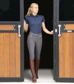 Milliania Ladies Full Seat Gel Riding Breeches -Premier Equine milliania ladies breeches grey 2