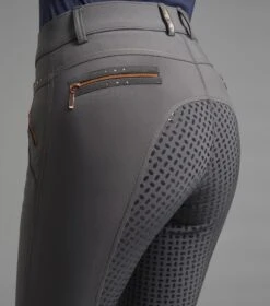 Milliania Ladies Full Seat Gel Riding Breeches -Premier Equine milliania ladies breeches grey 4 56def7ab f36f 4597 85d4 81152e86f0c4