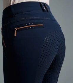 Milliania Ladies Full Seat Gel Riding Breeches -Premier Equine milliania ladies breeches navy 3