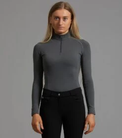 Ombretta Ladies Technical Riding Top -Premier Equine ombretta base layer grey 1