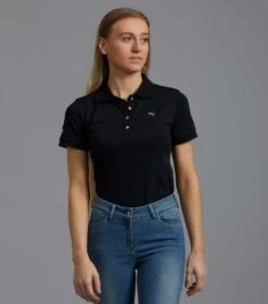 PE Ladies Team Polo Shirt -Premier Equine pe polo shirt black 1