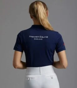 PE Ladies Team Polo Shirt -Premier Equine pe polo shirt navy 3