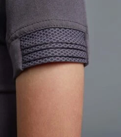 Mini Remisa Girl's Technical Short Sleeve Riding Top -Premier Equine remisa top kids Grey 5