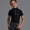 Mini Remisa Girl's Technical Short Sleeve Riding Top 2 Mini Remisa Girl's Technical Short Sleeve Riding Top -Premier Equine remisa top kids black 1