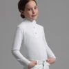 Rossini Girls Lycra Show Shirt -Premier Equine rossini kids competition shirt white 1